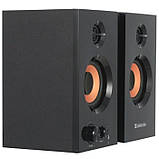 Акустичні портативні колонки Defender Aurora S20 (2.0) 2x10W (дерево) Чорні, фото 3