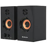 Акустичні портативні колонки Defender Aurora S20 (2.0) 2x10W (дерево) Чорні, фото 4