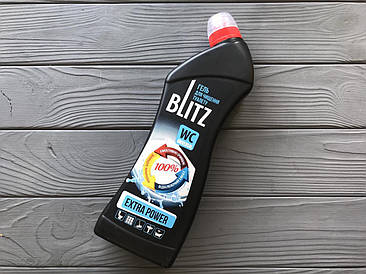 Гель для чищення унітазів "Blitz Extra Power" 0,75кг ПЕ пляшка  Відправка м. Ірпінь