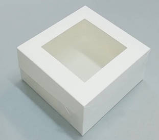 Коробка з віконцем біла 130*130*60 мм ПДК13  Відправка м. Ірпінь