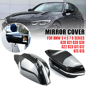 Накладки на дзеркала M Performance BMW (БМВ) G20 G21 G22 G23 G30 G31 G11 G12 G14 G15 G16 (2016-...) Карбон