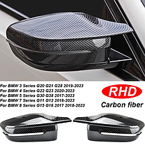 Накладки на дзеркала M Performance BMW (БМВ) G20 G21 G22 G23 G30 G31 G11 G12 G14 G15 G16 (2016-...) Карбон, фото 3
