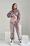 Плюшевий костюм для вагітних та годування, світлий мокко, фото 5
