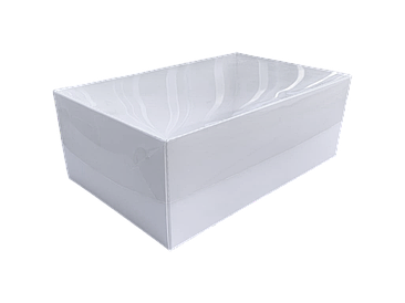 Коробка для подарунків 250х160х95 з прозорою кришкою біла  Відправка м. Ірпінь