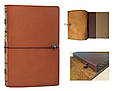 Щоденник (портфоліо) А5 формату в шкіряній обкладинці на гумці "Маршал", фото 2
