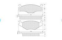 Колодка тормозные перед Volkswagen VW GOLF II,III, PASSAT 85-, CADDY 82-92, Seat IBIZA II 94-99 (REMSA) 017110