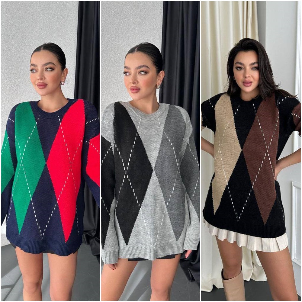 Жіночий светр машинного в'язання — чудова якість оверсайз Туреччина