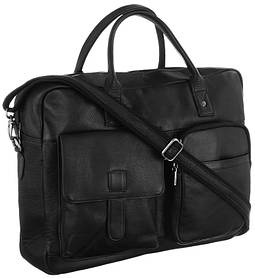 Шкіряний портфель, сумка для ноутбука 14 дюймів Always Wild чорна LAP15603NDM