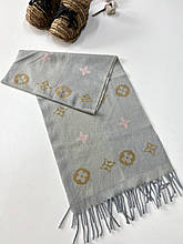 Теплий дитячий кашеміровий шарф Моллі 150*33 см сірий