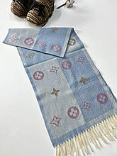 Теплий дитячий кашеміровий шарф Моллі 150*33 см блакитний