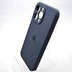 Силіконовий чохол накладка Silicon Case Full Camera для iPhone 15 Pro Max Midnight Blue, фото 4