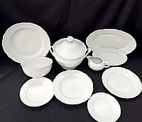 Сервиз столовый ВК "Белый" Коростенский фарфор состоит из 30 предметов на 6 персон белый