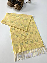 Теплий дитячий кашеміровий шарф Моллі 150*33 см жовтий