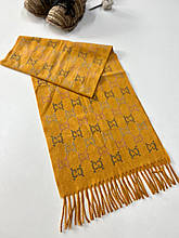 Теплий дитячий кашеміровий шарф Моллі 150*33 см гірчичний