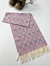 Теплий дитячий кашеміровий шарф Моллі 150*33 см пудровий