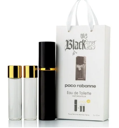 Мініпарфуми чоловічі з феромонами Paco Rabanne Black XS 3х15 мл