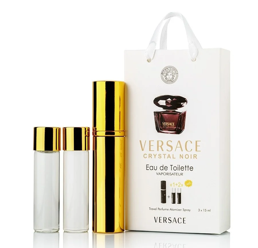 Мініпарфуми жіночі з феромонами Versace Crystal Noir 3х15 мл