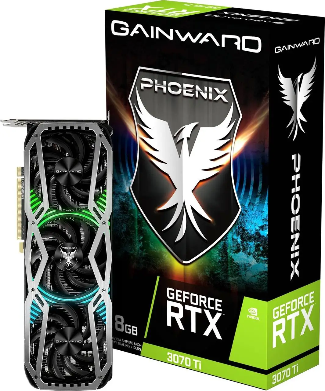 Игровая видеокарта Gainward GeForce RTX 3070 Ti Phoenix (NED307T019P2-1046X) для ПК - фото 2 - id-p2039071111