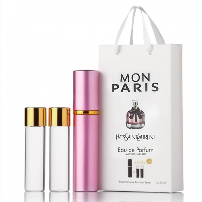 Мініпарфуми жіночі з феромонами Yves Saint Laurent Mon Paris 3х15 мл
