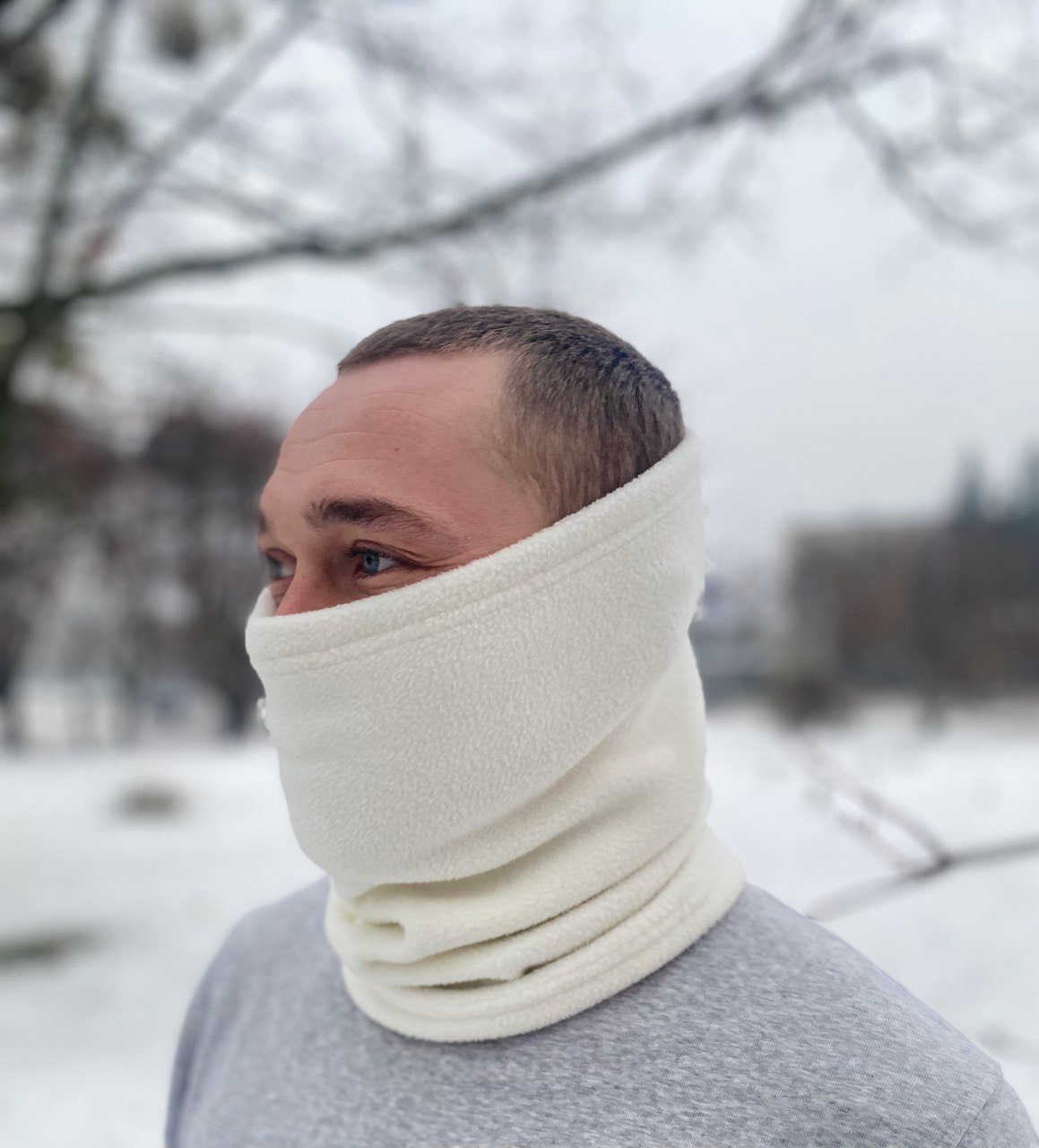 Баф фліс білий