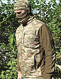 Куртка флісова олива з піксельними вставками, фото 3