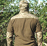 Куртка флісова олива з піксельними вставками, фото 4