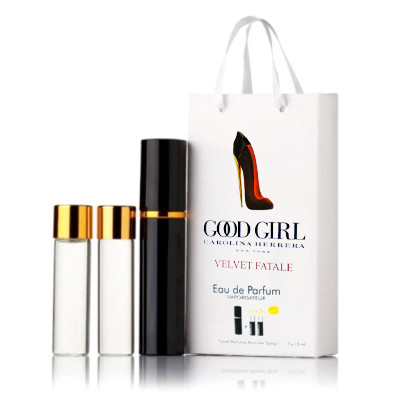 Мініпарфуми жіночі з феромонами Carolina Herrera Good Girl Velvet Fatale 3х15 мл