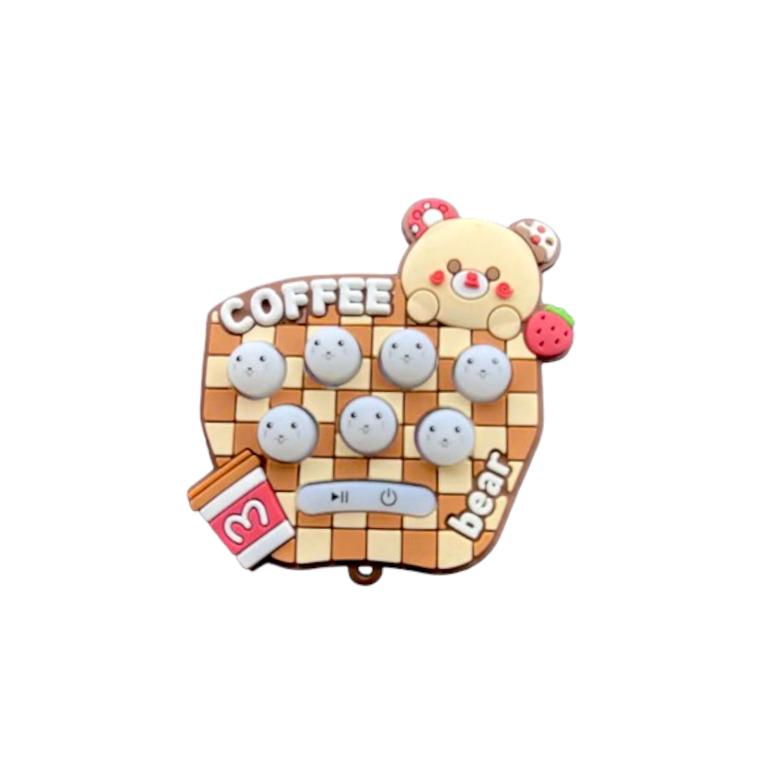 Іграшка-антистрес брелок Pop It PRO Coffee Bear