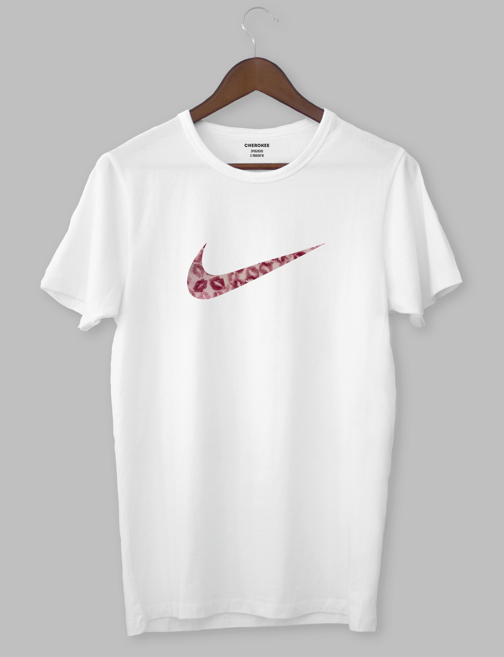 Футболка с прикольным дизайном "Nike kisses"
