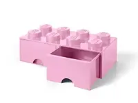 Коробка с ящиками в форме светло -фиолетового блока с 8 вкладками Lego