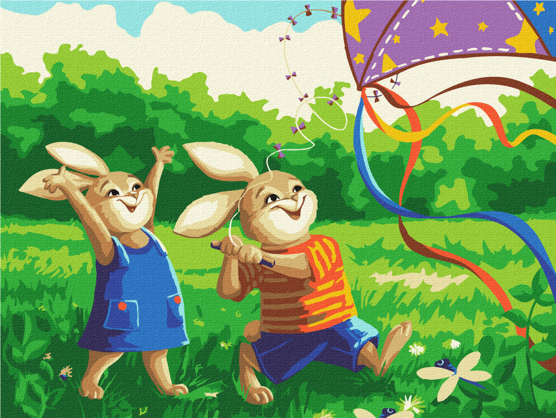 Картина за номерами для дітей  Ігри на природі 30х40см Brushme KBS0128, фото 1