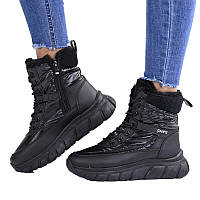 Женские черные ботинки зимние 36 размер