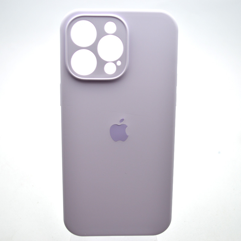 Силіконовий чохол накладка Silicon Case Full Camera для iPhone 15 Pro Max Light Purple, фото 1