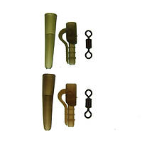 Набір Target Mixed Size 12 Swivels, Mini Lead Clips and Tail Rubbers Natural Green (5)