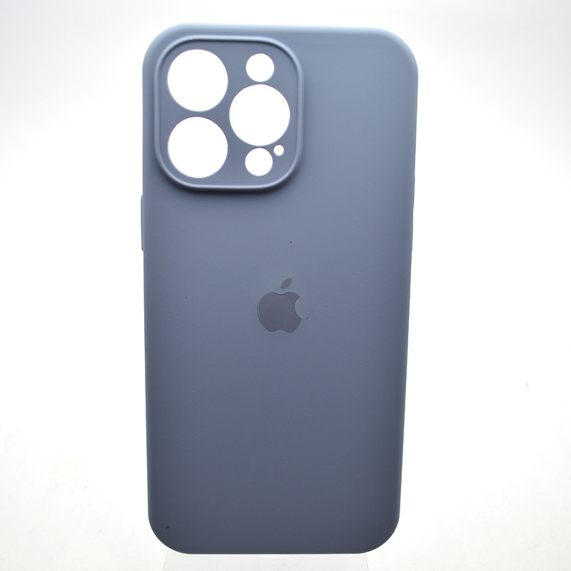 Силіконовий чохол накладка Silicon Case Full Camera для iPhone 15 Pro Lavender Gray