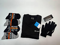 Комплект термо костюм чоловічий Columbia + 5 пар термо шкарпеток Columbia + 1 пара рукавиць Iglove для сенсорних екранів