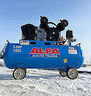 Компресор 100 л AL-FA ALC100-2 3.8 кВт 660л/м два циліндра