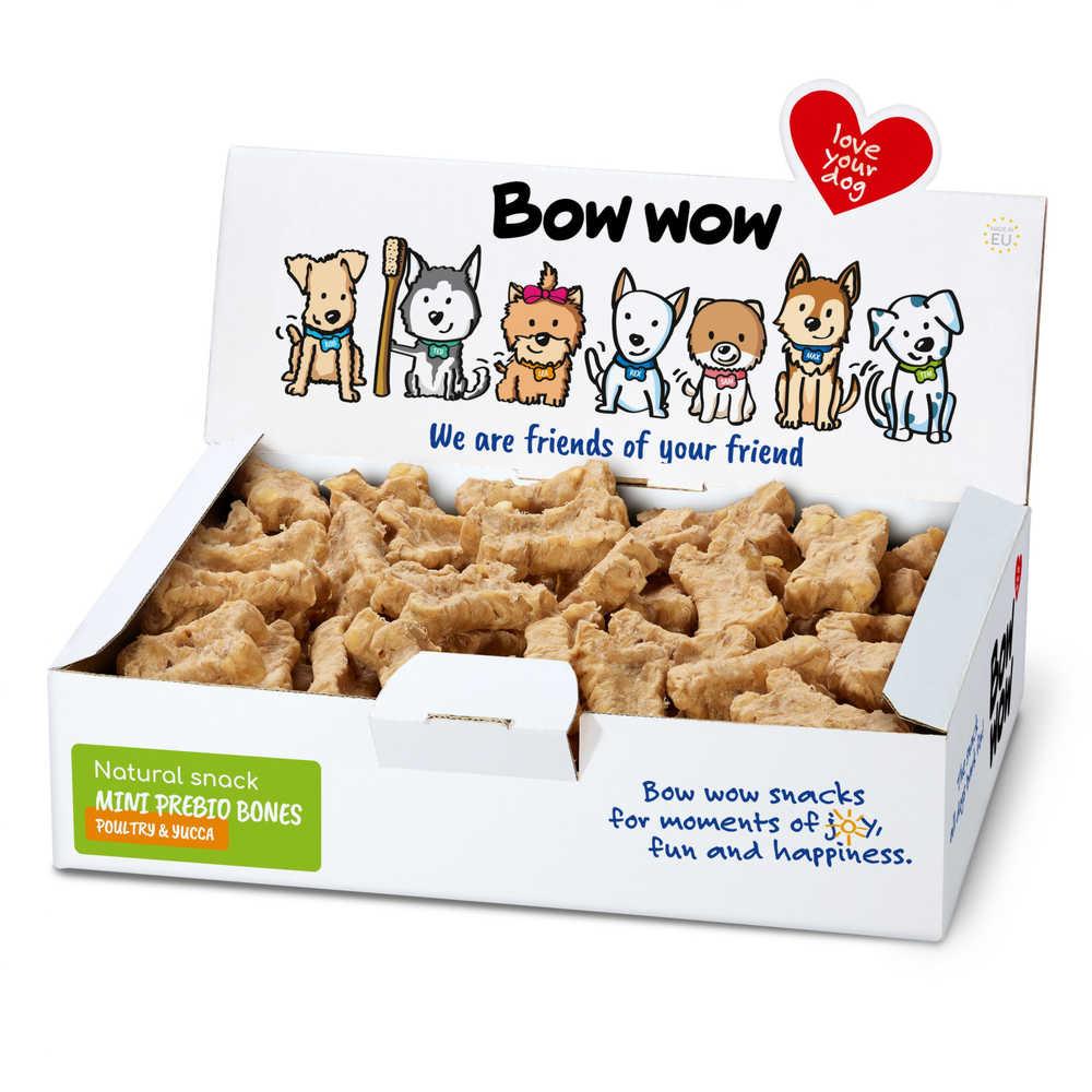 Ласощі для собак міні кісточки з м'яса птиці та юккою Bow wow 900 г