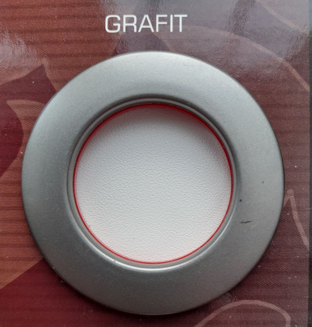 Люверс для щільних штор срібло (Grafit) 5.5*8 см (Польща) (упаковка 6шт.), фото 1