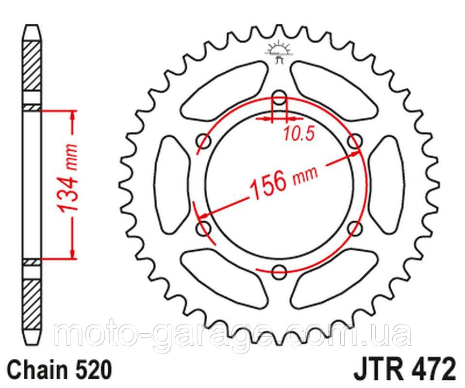 多面相 Зірка задня 520H-42T,D68/86-6 болтів,Geon CR6,GP250,LX250GS-2
