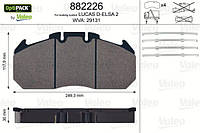 Колодки тормозные дисковые MAN TGA; RENAULT MAGNUM/ MIDLUM/ PREMIUM/ AGORA VALEO 882226