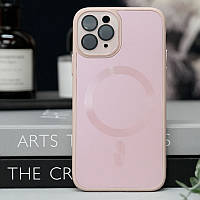 Чехол для iPhone 15 Pro Max (6.7``) TPU+Glass Sapphire Midnight with MagSafe- розовый песок