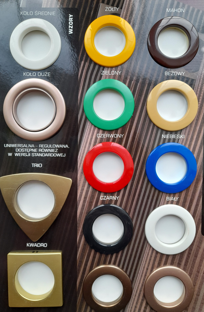 Люверс для штор пластик 28x45 мм Польща (упаковка 10шт.), фото 1