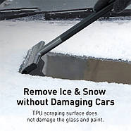 Автомобільний скребок для льоду та снігу Baseus Quick Clean Car Ice Scraper (чорний), фото 3
