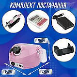 Фрезер для манікюру та педикюру Nail Master ZS 601 65 W манікюрна машинка 45000 об., апарат для манікюру ORI GINAL фрейзер фреза +, фото 8