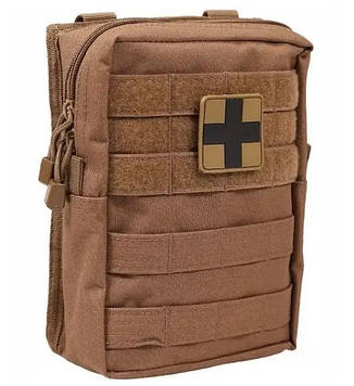 Аптечка підсумок Mil-Tec набір першої допомоги 43 елементи COYOTE (16025519).PeremogaUA