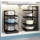 Кухонна полиця для зберігання каструль, 3 рівня Kitchen shelf for storing pots / Полиця на кухню для посуду, фото 4