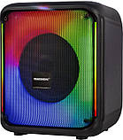 Портативна колонка Temeisheng 6828 сабвуфер з радіомікрофонами 120W+LED підсвітка, фото 3