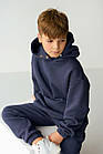 Дитячий флісовий спортивний костюм зимовий графіт Комплект оверсайз Худі + Штани на зиму, фото 6