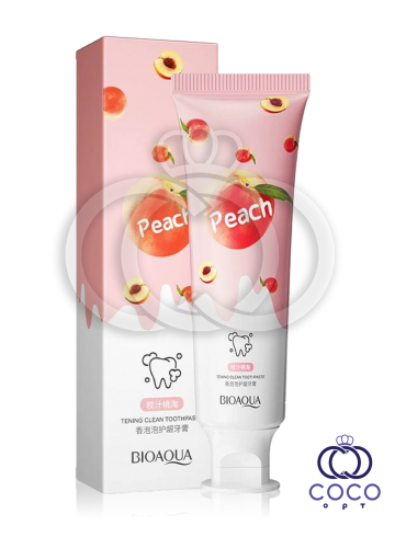 Зубна паста зі смаком персика Bioaqua Peach Bubble Gum Toothpaste 100 мл